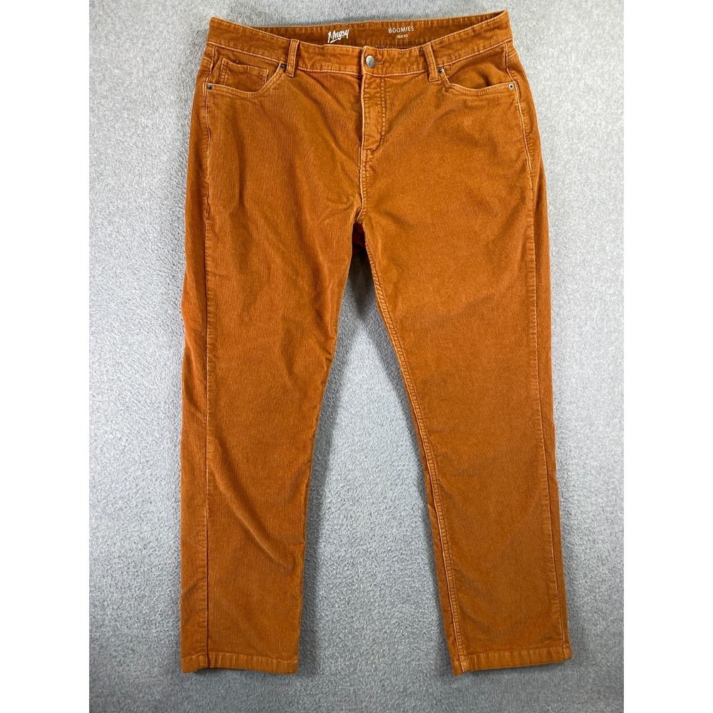 Mugsy Pants Mens 40x30 Boomies Corduroy Burnt Orange Stretch 5 Pocket Cord Fall